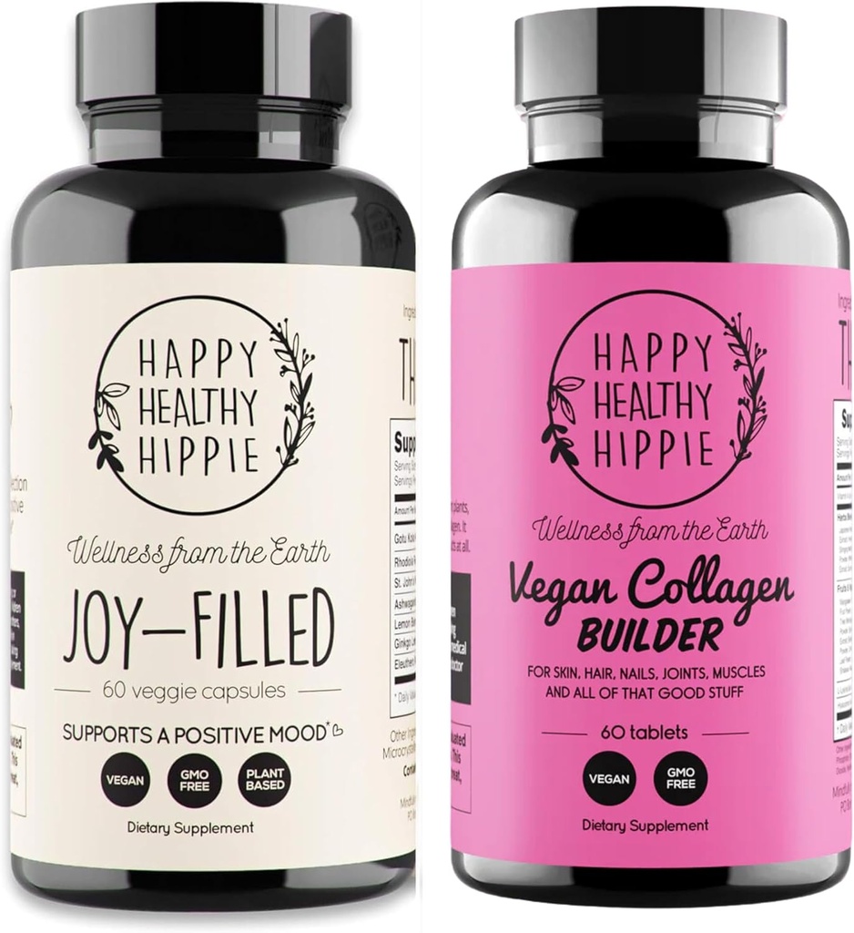 Happy Healpae Vegan Collagen Builder w / Hyaluronic Acid & Joy- Filled Mood Support