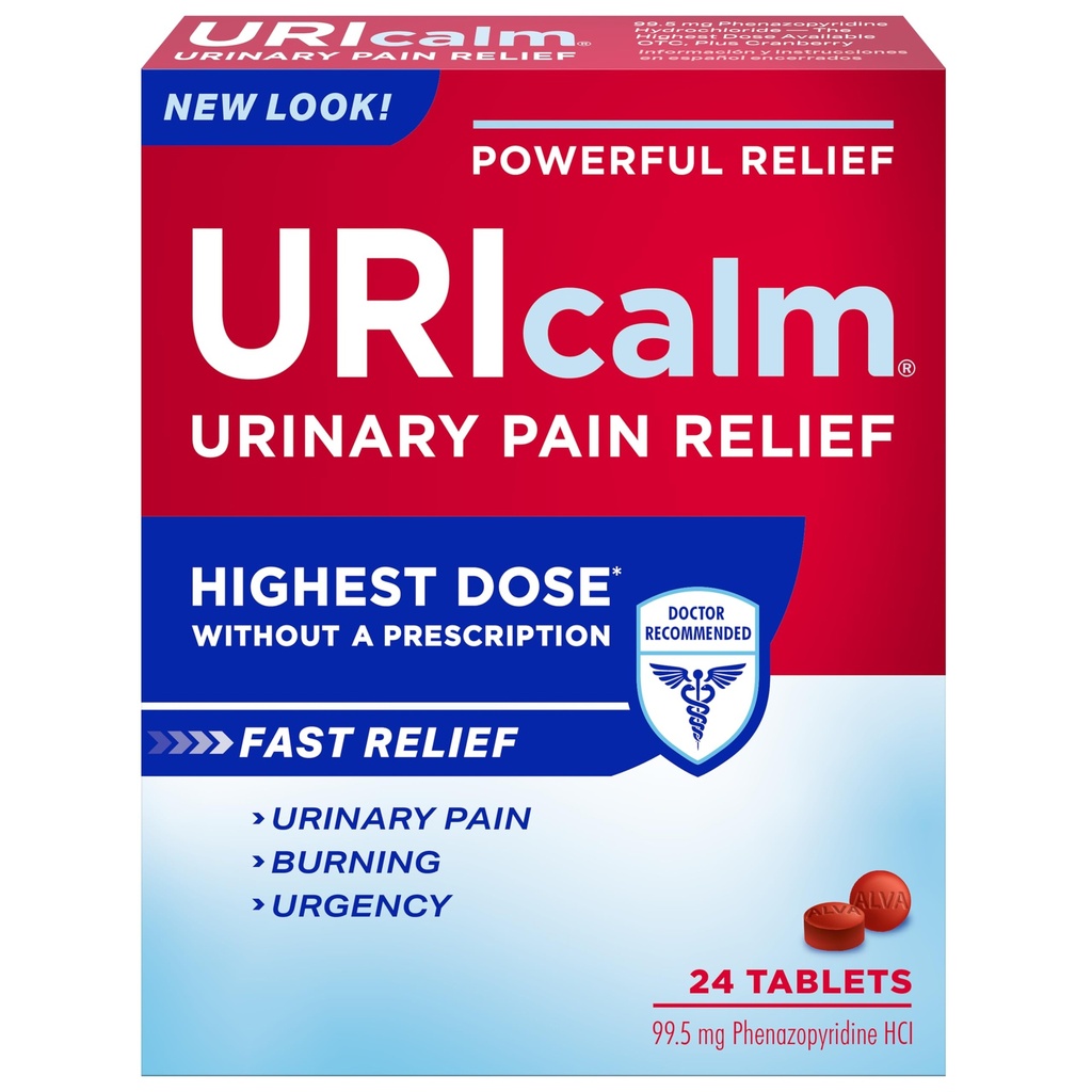 Uricalm Max - Maximum Kekuatan - Promt Relief of UTI Pain, Burning, Urgency & Inveised Frekuensi - 24 Count