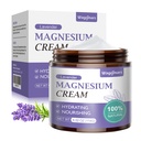 Magnesium Cream for Sleep - Natural Topical Magnesium Lotion for Pain & Leg Cramps, Muscle Relaxation, Calm - Night time Body Butter for Deep Hydration - Aman untuk Anak-anak (Lavender)