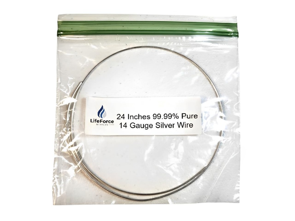 Kabel Generator Perak Murni - 9999 Silver Electrodes - Pre-Cut 24- Inch 14 Gauge Wires - cocok Generator LifeForce