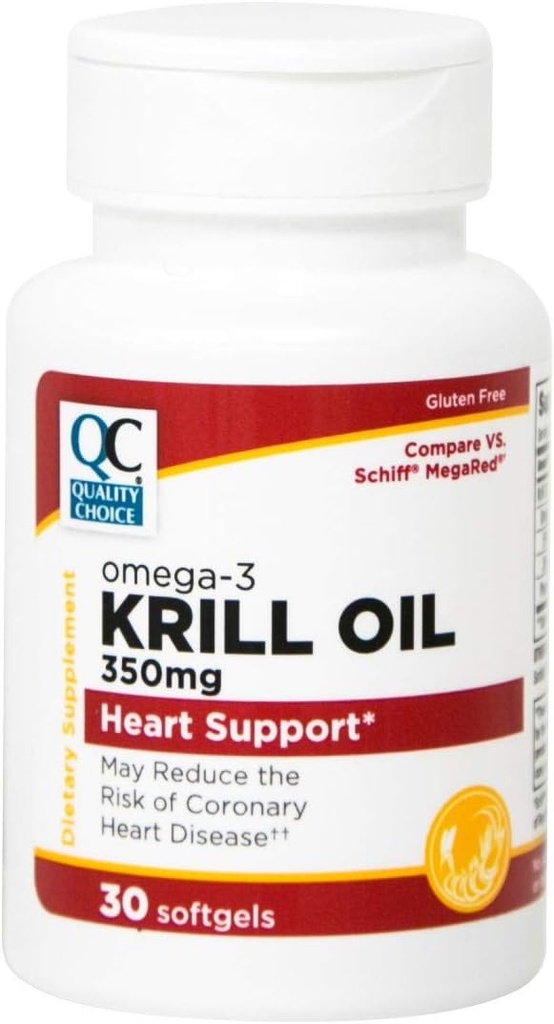 Kualitas Pilihan Krill Minyak 350 Mg Softgels 30Ct