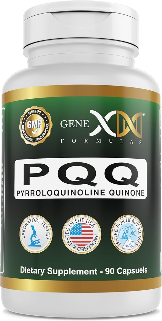 Genex Formulas 20mg PQQ Pyrrroloquinoline Quone (90 Capsules) £124; Pasokan Mitokondria, Cardiovaskular, dan Kesehatan Kognitive - Non-GMO, Gluten Free, Vegetarian - Tambahan Hari 90
