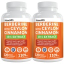 21-in- 1 Tambahan Berberine dengan Cinnamon Ceylon dengan Chromium, Bitter Melon dan Green Tea Extract dan Pepper Hitam Ekstrak 5X untuk Energi & Metabolisme Dukungan dengan 5279 mg (120 ct, Pack of 2)