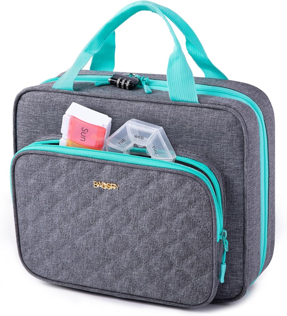 BAGSFY Medicine Bag for Traveling, Pill Bottle Organizer Storage, Large Medication Case, Pills Box for Vitamin, Aid Pertama Kit Kosong.