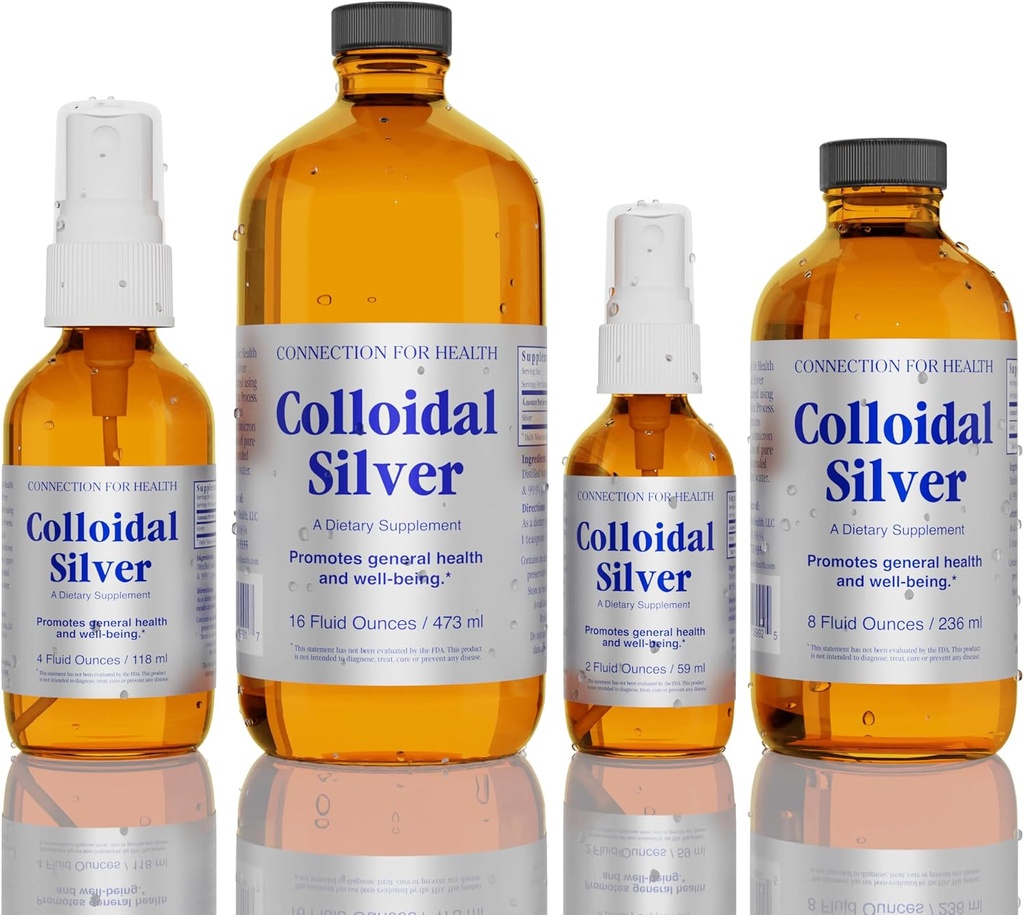 Colloidal Silver - 10 PPM - 16 oz / 8 oz / 4 oz / 2 oz - Imune Support