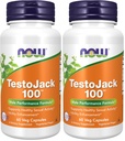 Suplemen SEKARANG, TesoJack ™ 100 dengan LJ100 ®, Ekstrak Mampu Tongkat Ali (Eurycoma longgifolia), Tribulus dan ZMA ®, 60 Veg Capsules (Paket 2)