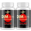 DIM untuk Men 750MG - Hormone Balance, Estrogen Dukungan untuk Men, DIM Suplemen, Detox, Vitalitas & Fitness Performance- Chrysin & Black Pepper Extract, 60 Capsules (2 Botol)