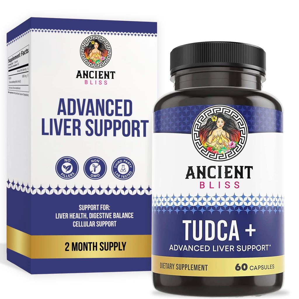 Tudca 500mg, 60 Capsules (Tauroursodeoxycholic Acid) - Bile Salts Liver, Natural Bitter Taster - Vegan Friendly, Non GMO, Gluten Free Capsules oleh Kembang Kuno