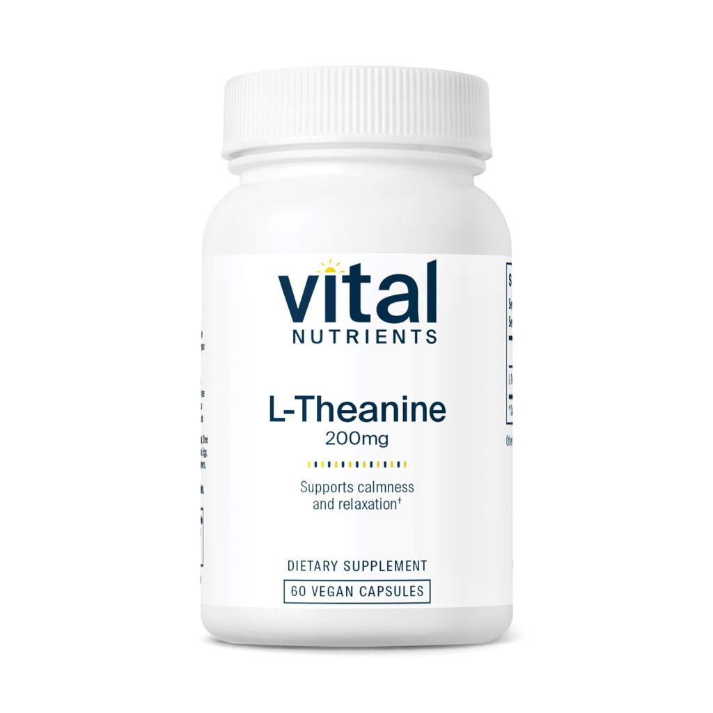 Visi Nutrients L- Theanine 200mg 126; Vegan Suplemen 124; L Theanine Support Normal Stress Levels dan Fungsi Kognitive * Glu4; Gluten, Dairy dan Soy Free Capsules