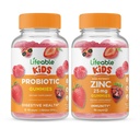 Probiotik Lifeable 2 Milyar CFU Kids + Zinc 25mg Kids, Gummies Bundle - Tasting Besar, Tambahan Vitamin, Gluten Bebas, GMO Bebas, Gummy Chewable