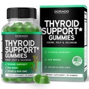 Dukungan Thyroid bagi Perempuan & Pria (90 Gummies) Ashwaganda, Iodin, Bladderwrack, Kelp, & Schisandra - Dukungan Support - Flavor Apple Lezat - Non-GMO, Vegan & Gluten- Free (90 Count)