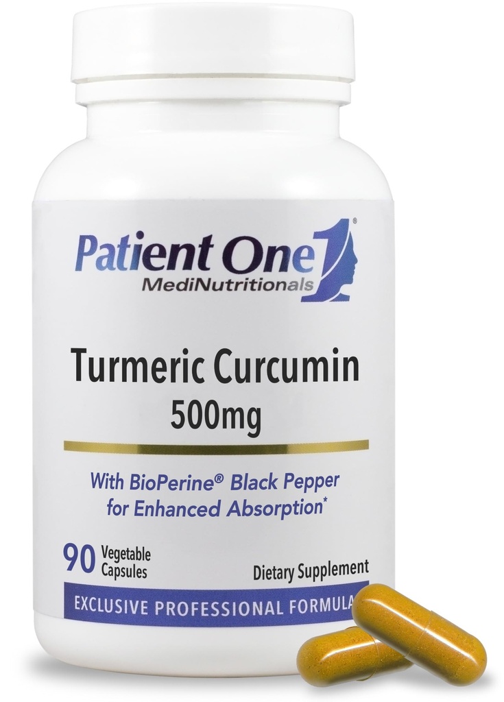 Pasien Satu Curcumin Turmeric 500 mg 124; Tambahan untuk Mendukung Respon Inflamasi Sehat dan Lebih * Lebih * 124; dengan Black Pepper Extract 124; 90 Capsules