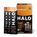 HALO Hldration - Electrolite Energy Drink Mix 124; Hidration Powder Packet 12.4; Variety Pack (Caramel, Vanilla, Mocha Lattes), Healthy Skinny Coffee 124; Easy Open Single Serving Stick 124; 12 Sticks