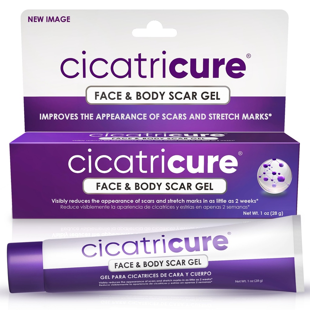 Cicatricure Advanced Scar Gel for Face & Body - Proven Results in 2 Weeks, Scar Treatment for Surgical Skies, Stretch Marks, Scar of Burns and Injuries, Acne Scar Treatment, 1 oz (28 g)