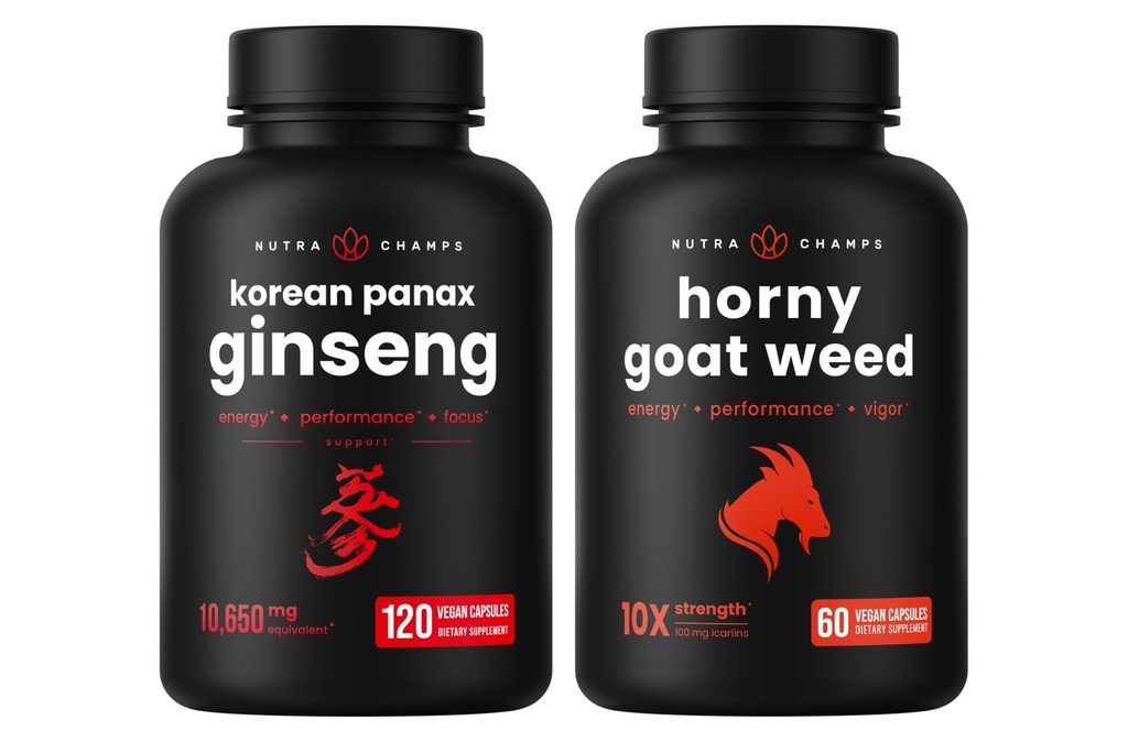 NuttraChamps Korea Ginseng dan Horny Goat Weed Bundle