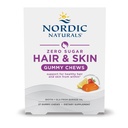 Nordic Aconals Zero Sugar Hair & Skin Gummy Chews, Strawberry Lemonade - 27 Gummy Chews - Biotin + GLA dari Borage Oil - Promesses Sehat saldo of Fats in Skin - Non-GMO - 27 Pelayan
