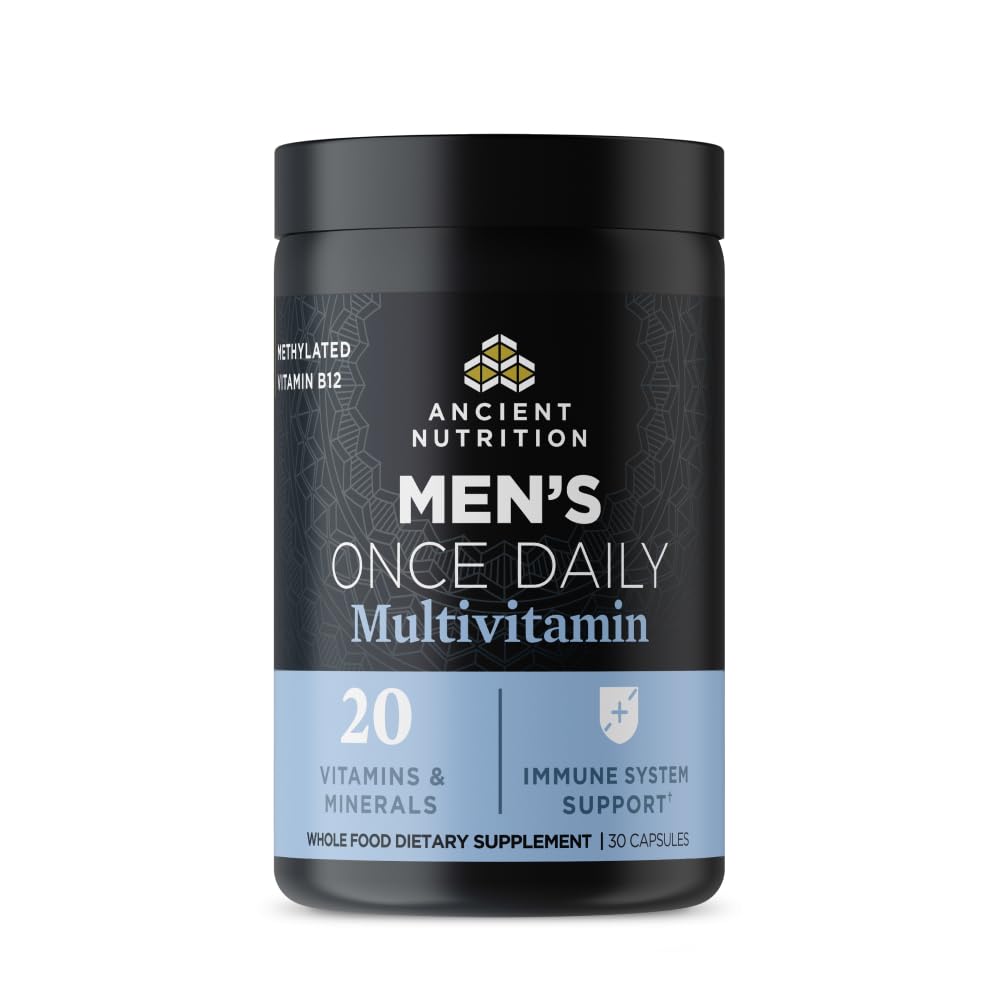Nutrition Multivitamin Kuno untuk Pria, Kuno Multi Men Once Daily Vitamin Suplemen 30 Ct, Vitamin A, Vitamin B dan Vitamin K2, Benih Fenugreek, Menyediakan Sistem Imune, Paleo dan Keto Friendly