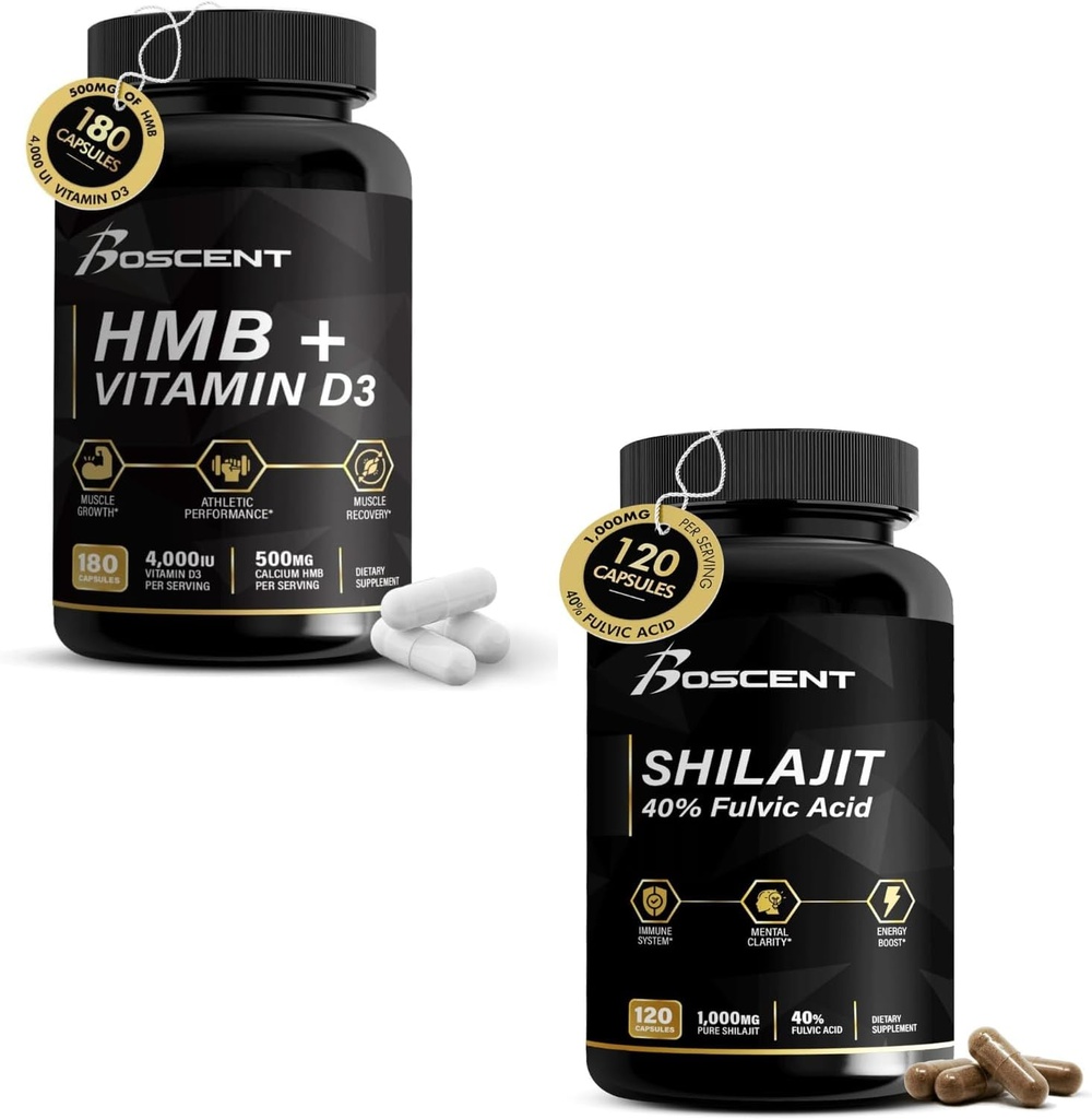 HMB & Shilajit Kekuatan & Energi Pack