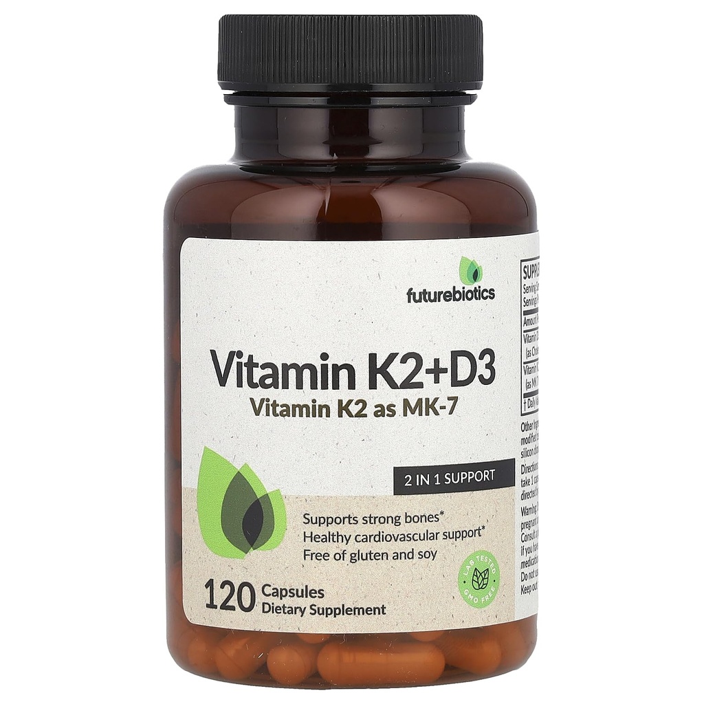 Futuregranity Vitamin K2 + D3, 120 Capsules