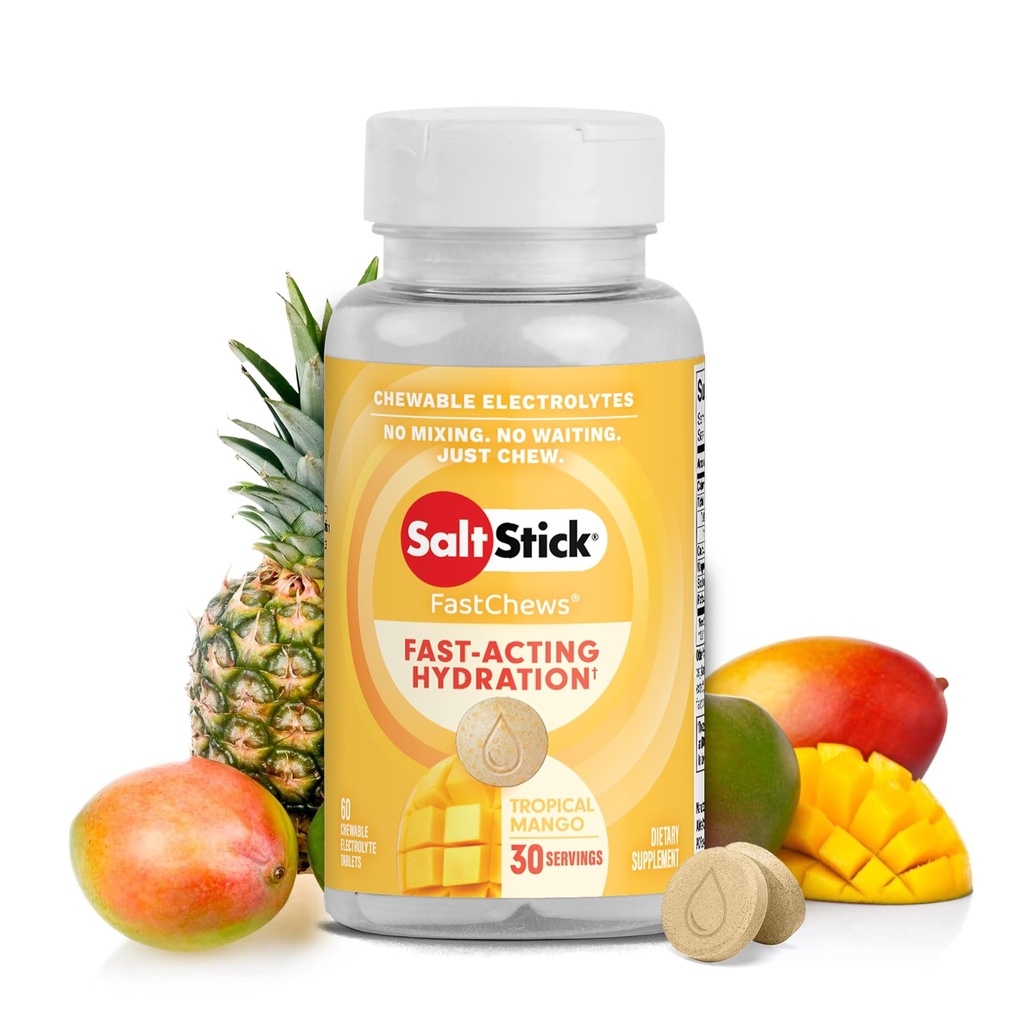 SaltStick Electrolyte FastChews - 60 Tropical Mango Electrolytes