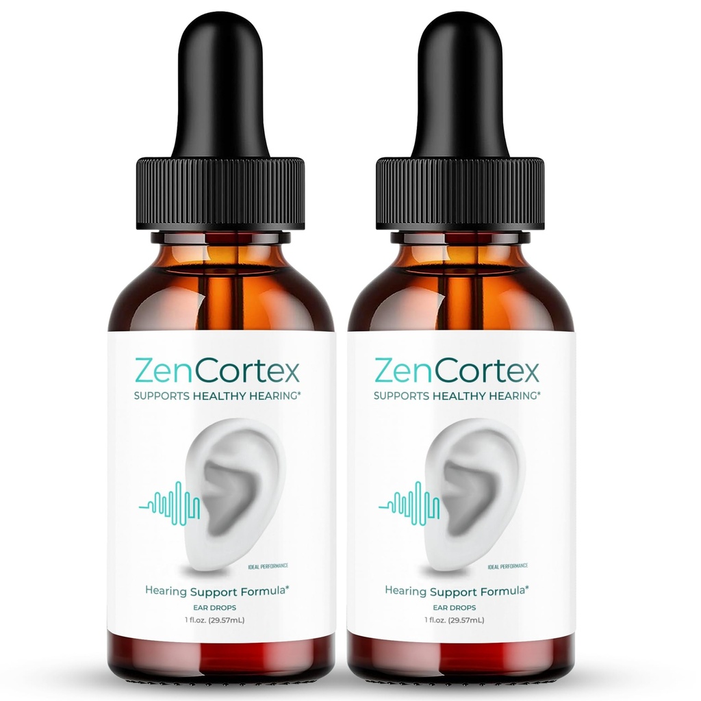 IDEAL PERFORMANCE Zencortex Tinnitus Relief for Ringing Ears Drops, Zencortex Ring Clear Tinnitus Drops, Tinnitus Treatment Supplement, Ear Ringing Relief Tinnitus, Zen Cortex Reviews (2 Pack)