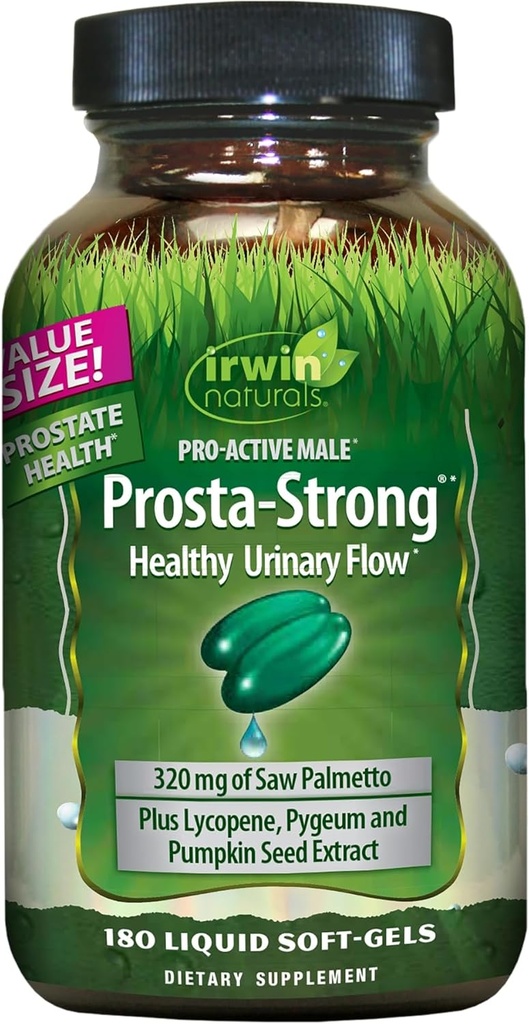 Irwin Prantals - Kuat 180 Softgels - Prostate Health Support with Saw Palmetto, Lycopene & Labu - Support Urinary Flow