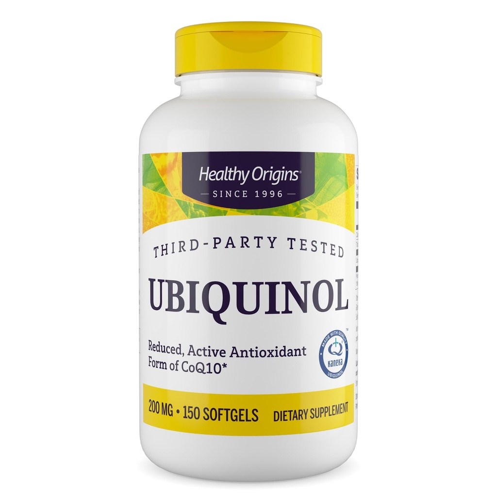 Origins Sehat Ubiquinol (Bentuk Aktif CoQ10), 200 mg - Kaneka Ubiquinol Support untuk Dukungan Kesehatan & Antioksidant - Gluten- Free & Non-GMO Tambahan - 150 Softgeels