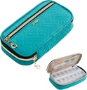 BAGSFY Pill Organizer Case 2 Times a Day- Weekly Medicine Organizer Travel Pill Box dengan Kontainer Kasus Obat-obatan Tersisa 7 Hari untuk Minyak Ikan, Vitamin, Suplemen