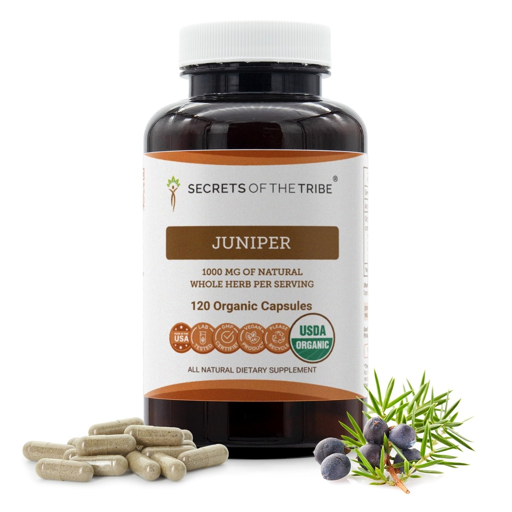 Rahasia Suku Juniper 120 Capsules, 1000 mg, USDA Organik Juniper (Juniperus communis) Kering Berry (120 Kapsul)