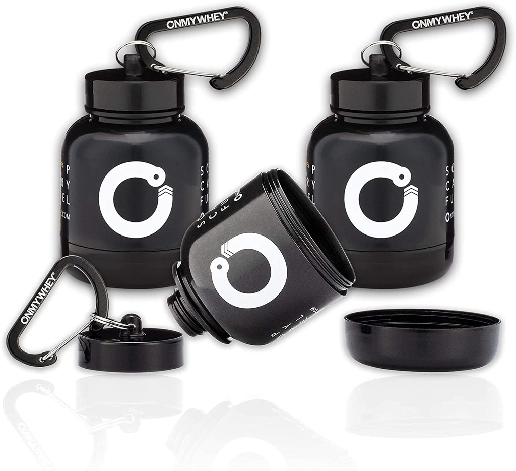ONMYWHEY - Portabel Protein dan Suplemen Powder Funder Key- Chain - Modern 3-Pack