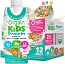 Orgain Anak Organik Nutronic Protein Shake, Fruity Cereal - Anak-anak Snacks dengan 8g Dairy Protein, 22 Vitamin & Minemins, Fruits & Vegetable, Gluten Free, Soy Free, Nun-GMO, 8.25 Fl Oz (Paket 12)
