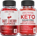 Atlantis Nutrition Tart Cherry 60 Gummies + Sugar Free Keto Apple Cider 60 Guinegar