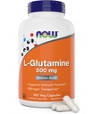 Sekarang L-Glutamine 500mg 300 Veg Capsules-Non-GMO Suplemen - Vegan Lglutamine Caps