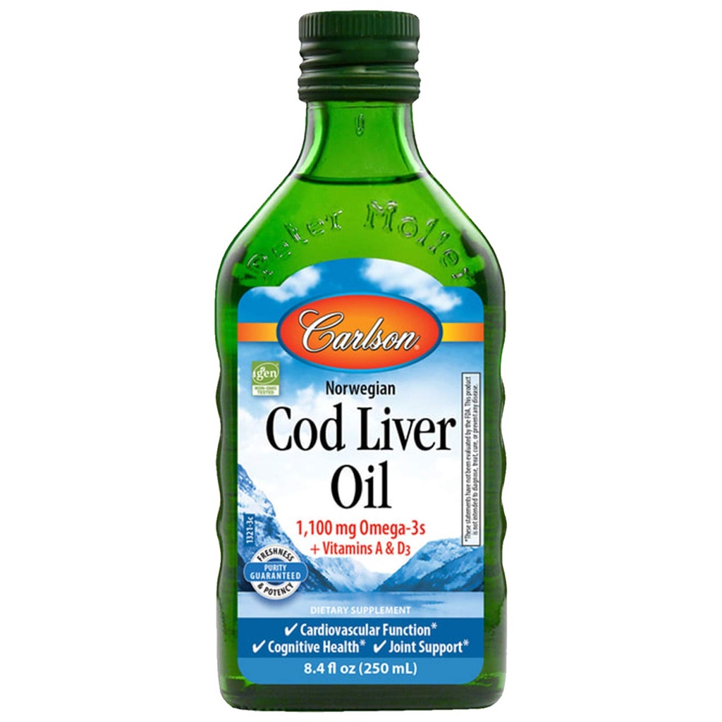 Carlson Norwegia Cod Liver Oil Natural, 250ml