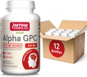 Jarrow Formula Alpha GPC, 300mg, Tambahan Dietary, Suplemen Kesehatan Otak untuk Dewasa, 60 Veggie Kapsul, 30 Hari Suppply (Pack Of 12)