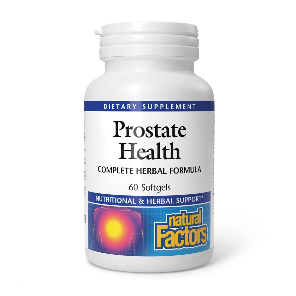 Faktor Alam, Prostate Health Formula, Herbal Dukungan untuk Prostat Sehat dengan Saw Palmetto dan Turmeric, 60 softgel (60 porsi)