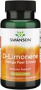 Swanson D-Limonene - Orange Peel Extract Explement Promoting Cellular Health - Potabilitas Tinggi Mendukung Kesehatan Pertahanan - (60 Capsules, 250mg Masing-masing) (1 Pack)