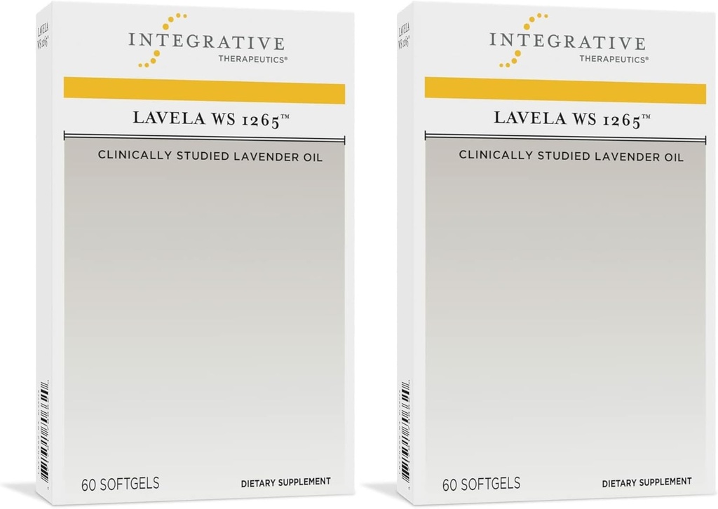 Therapeutics Integratif Lavela Wings 1265 - Lavender Escetic Oil Suplement for Sleep & Stress Dupport * - Dairy- Free - 120 Softgels (120 Pelayan)