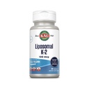KAL Lipomal Vitamin K2 Suplemen dengan MK7 100 mcg - Absorpsi Tinggi, Lipomal Technology - Advanced Bone Support - Vegan, Gluten Free, Made Without Soy, 30 VecCaps