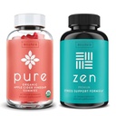 WellPath Murni Apple Cider Vinegar dengan Ibu Gummies & Zen Mood Dukungan Bundle - Detox & Tenang Kombinasi Energi, Vegan, 60 Cts Masing-masing