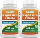 Terbaik Magnesium Citrate (Citrato de Magnesio) 400mg 250 Tablet (400 mg Magnesium per 2 tablet) (2)