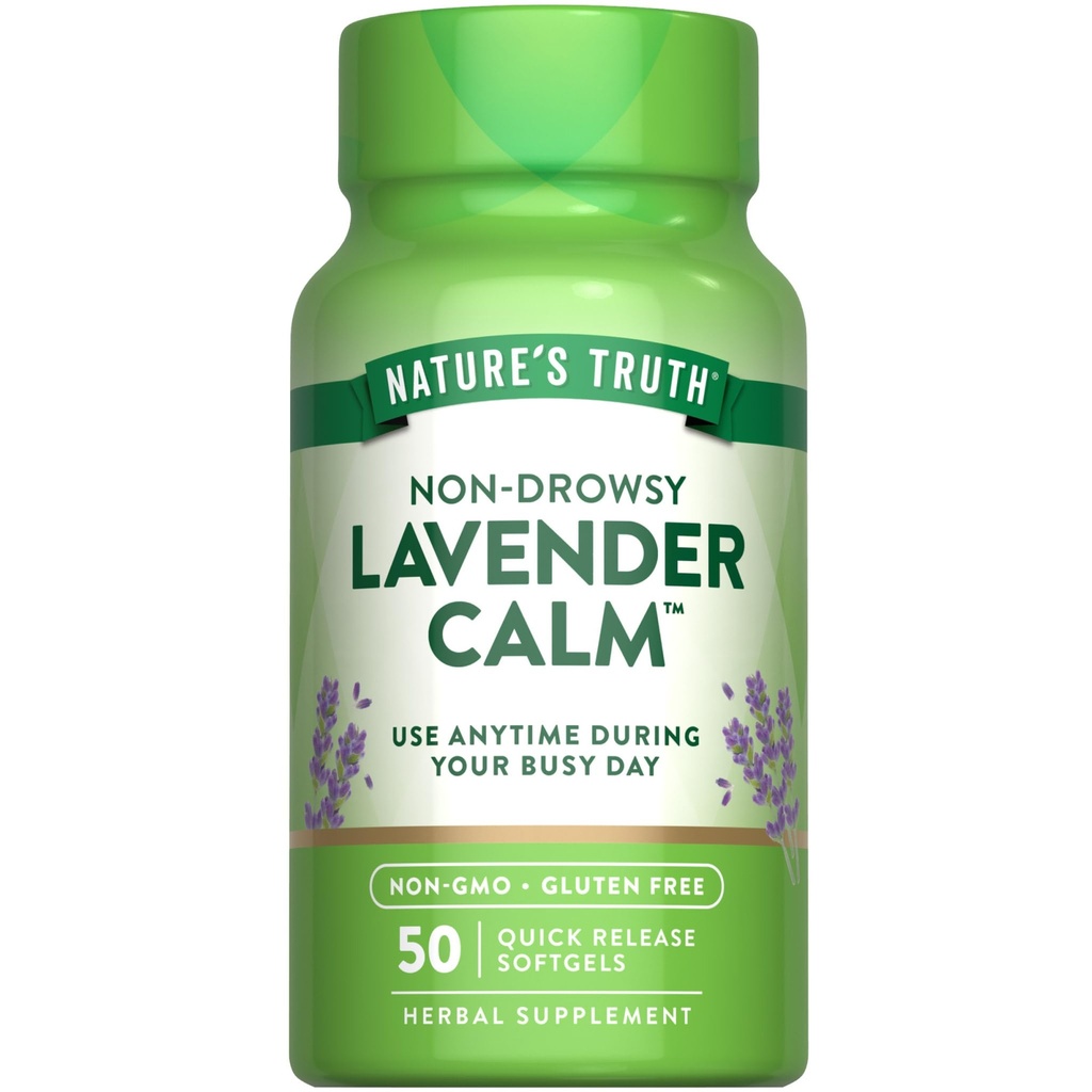 Nature 's Truth Lavender Calm Softgels Oral Suplemen 124; 50 Count 124; Non-Drowsy Herbal 124; Non-GMO & Gluten Free
