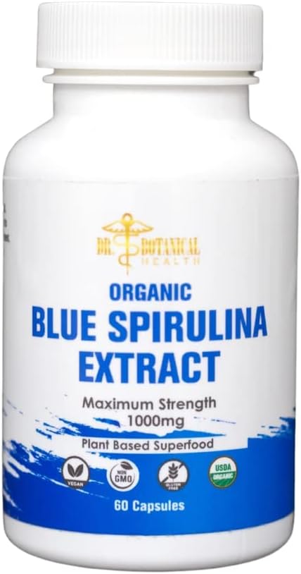 Blue Spirulina Capsules - Organik - 1000 mg - 60 Kapsul