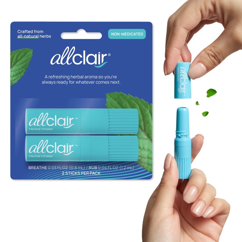 Nausea Relief Inhaler - Ambil Kontrol Penyakit Gerak, Penyakit Pagi, Obat-obatan, Stress - Cepat, Natural, Drug - Bebas, Non-Drowsy Travel Estile & Portabel - pak 2 Inhalers