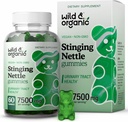Wild & Organic Stinging Nettle Root Gummies 7500mg - Support Trakt Uriner for Men and Women with Stinging Nettle Root Extract - 60 Vegan, Non- GMO Gummies