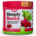 Bit Gummies dengan CoQ10- Nitric Oxide & Energy Support - None-GMO Betroot Powder & Grape Seed Extract - Mixed Natural Berry Flavor- 60 Count