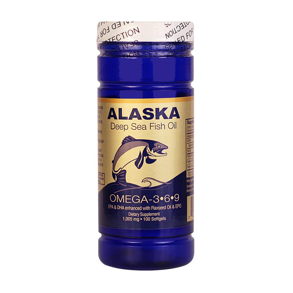 Alaska Deep Sea Fish Oil, Omega 3.6,9 1000 Mg 100 Softgels oleh NCB