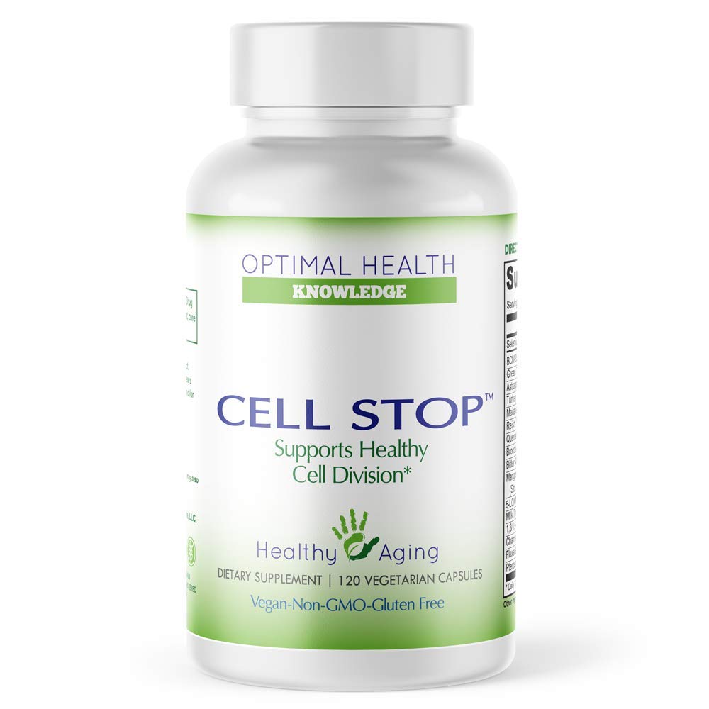CELL BERHENTI - Dukungan Divisi Sel yang Kuat, Kemakmuran termasuk Curcumin, Green Tea, Jamur Reishi, Turkey Tail Mushroom, Brokoli Extract, 1.3 / 1.6 Beta Glucan, dan lainnya - 120 Veggie Capsules