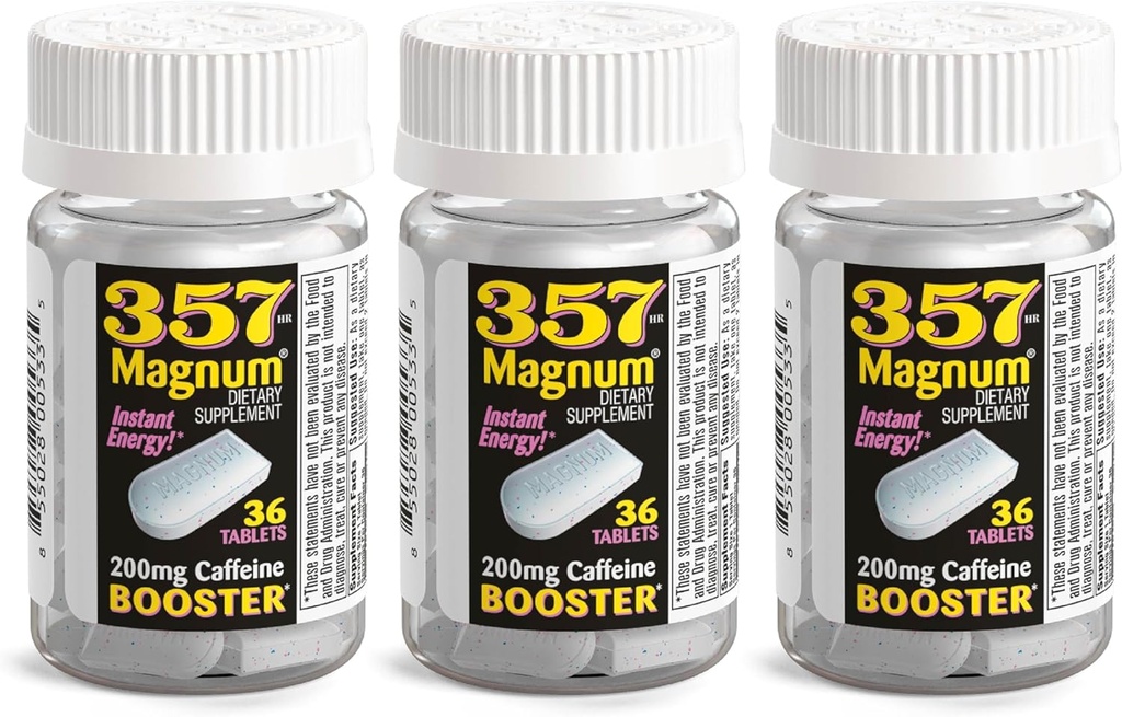 357 Magnum - Tablets Energi Formulasikan dengan Caffeine - 36 Kapsul - 3 Pack