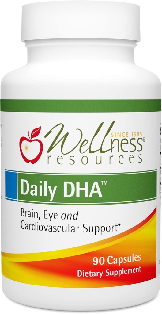 Sumber Daya Wellness Daily DHA - Potency & Kemurnian DHA Fish Oil dalam Formulir TG (90 Capsules)